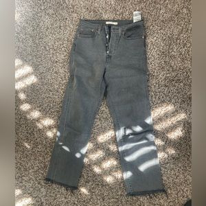 Levi’s Wedgie Straight Leg Jeans Gray Cosmic Comet Women’s Size 28